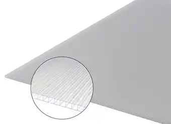 Plaque polycarbonate alveolaire - Double paroi clair - 3x0,98m 1cm