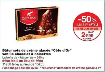 Monoprix Bâtonnets De Crème Glacée offre