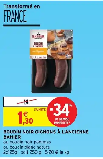Intermarché Boudin Noir Oignons à l'Ancienne offre
