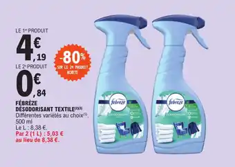 E.Leclerc FÉBRÈZE DÉSODORISANT TEXTILE(2)(3) offre