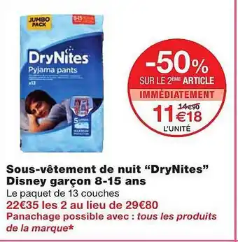 Monoprix Sous-vêtement De Nuit offre