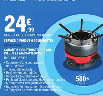 E.Leclerc GARANTIE CONSTRUCTEUR 2 ANS PIÈCES ET MAIN-D'ŒUVRE. (3) offre