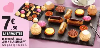 E.Leclerc 16 MINI GÂTEAUX LUNCH CLASSIQUE(²)(7) offre