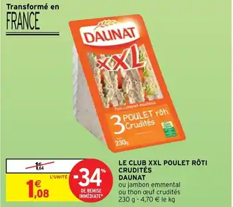 Le Club XXL Poulet rôti crudités