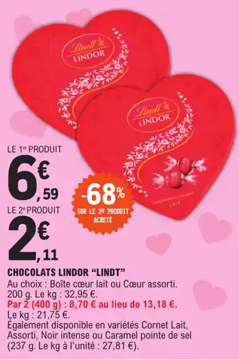 CHOCOLATS LINDOR "LINDT"