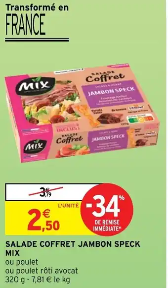 Intermarché Salade Coffret Jambon Speck offre
