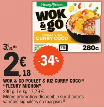 E.Leclerc WOK & GO POULET & RIZ CURRY COCO(²) "FLEURY MICHON" offre