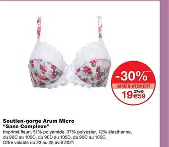 Monoprix Soutien-gorge Arum Micro offre