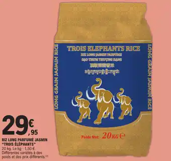 E.Leclerc RIZ LONG PARFUMÉ JASMIN "TROIS ÉLÉPHANTS" offre