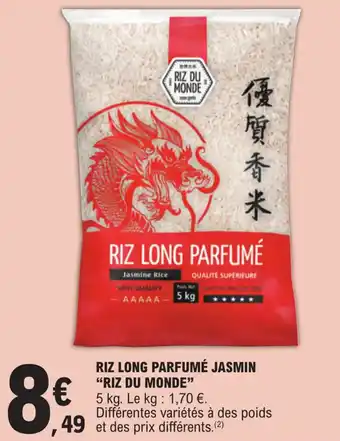 E.Leclerc RIZ LONG PARFUMÉ JASMIN "RIZ DU MONDE" offre