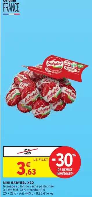 Intermarché Mini Babybel X20 offre
