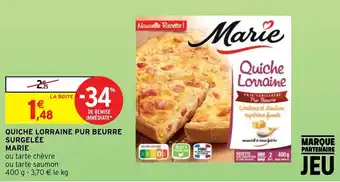 Intermarché Quiche Lorraine pur Beurre Surgelée Marie offre