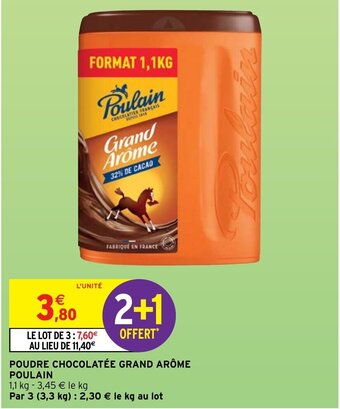 Intermarché Poudre Chocolatée Grand Arôme Poulain offre