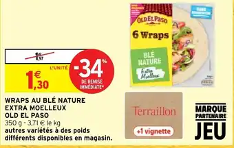 Intermarché Wrap au blé Nature Extra Moelleux offre
