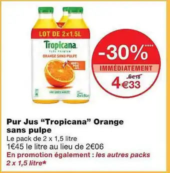 Monoprix Pur Jus offre