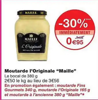Monoprix Moutarde L'originale offre