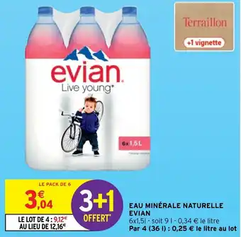 Eau minérale naturele Evian