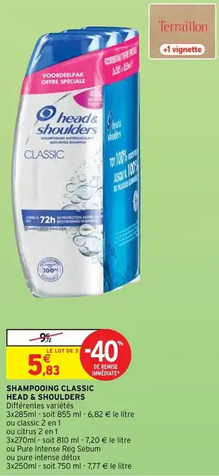 Intermarché Shampooing Classic Head & Shoulders offre