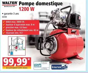 Norma Pompe domestique offre