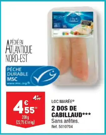 ALDI 2 DOS DE CABILLAUD*** Sans arêtes. offre