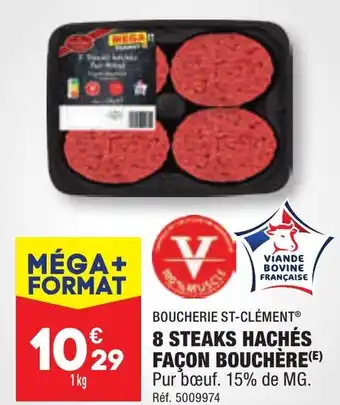 ALDI BOUCHERIE ST-CLÉMENTⓇ 8 STEAKS HACHÉS offre