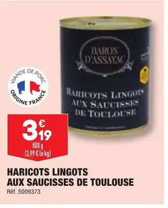 ALDI HARICOTS LINGOTS AUX SAUCISSES DE TOULOUSE offre