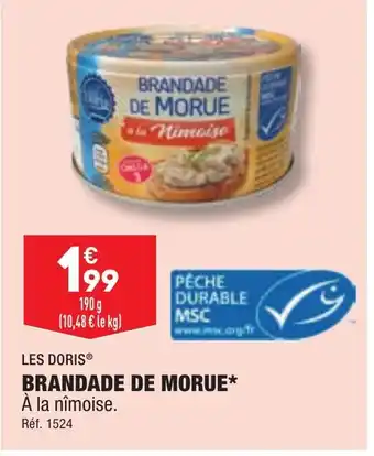 ALDI BRANDADE DE MORUE offre