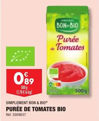 ALDI PURÉE DE TOMATES BIO offre