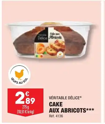 ALDI VÉRITABLE DÉLICEⓇ CAKE AUX ABRICOTS*** offre