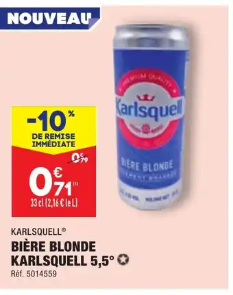 ALDI BIÈRE BLONDE KARLSQUELL 5,5° offre