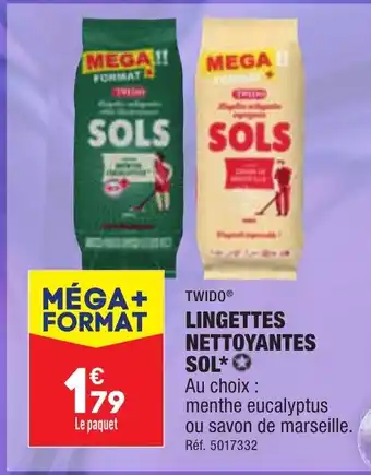 ALDI TWIDOⓇ LINGETTES NETTOYANTES SOL* offre