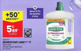 ALDI DÉSINFECTANT LINGE offre