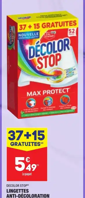 DECOLOR STOPÂź LINGETTES ANTI-DĂCOLORATION Max Protect.