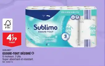 ALDI ESSUIE-TOUT DÉCORÉ offre