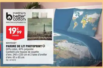 ALDI PARURE DE LIT PHOTOPRINT offre