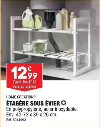 ALDI ÉTAGÈRE SOUS ÉVIER offre
