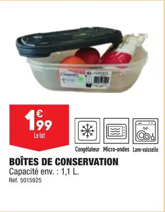ALDI BOÎTES DE CONSERVATION offre
