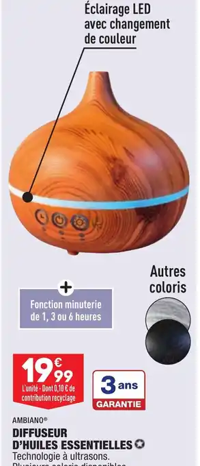 ALDI DIFFUSEUR D'HUILES ESSENTIELLES offre