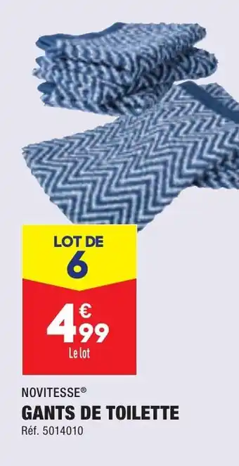 ALDI GANTS DE TOILETTE offre