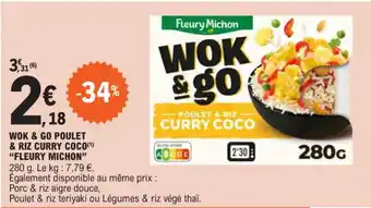 E.Leclerc WOK & GO POULET & RIZ CURRY COCO(¹) "FLEURY MICHON" offre