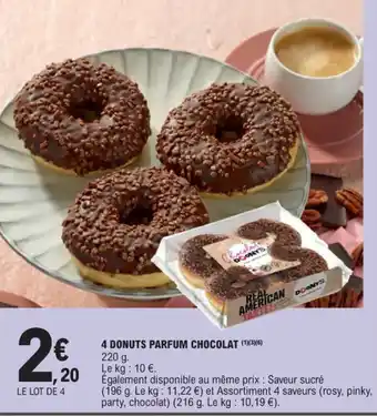 E.Leclerc 4 DONUTS PARFUM CHOCOLAT (1)(3)(6) offre
