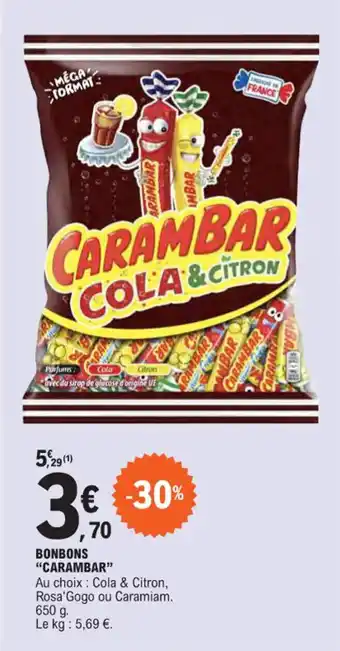E.Leclerc BONBONS "CARAMBAR" offre