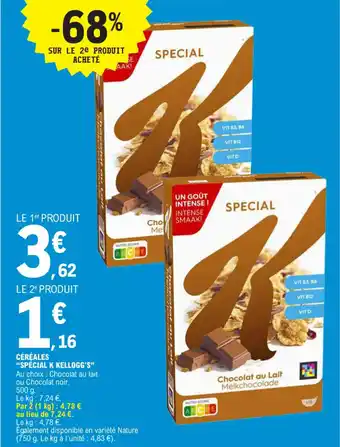 E.Leclerc CÉRÉALES "SPÉCIAL K KELLOGG'S" offre
