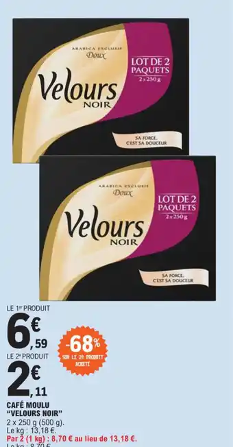 E.Leclerc CAFÉ MOULU "VELOURS NOIR" offre