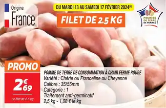 Netto POMME DE TERRE DE CONSOMMATION À CHAIR FERME ROUGE offre