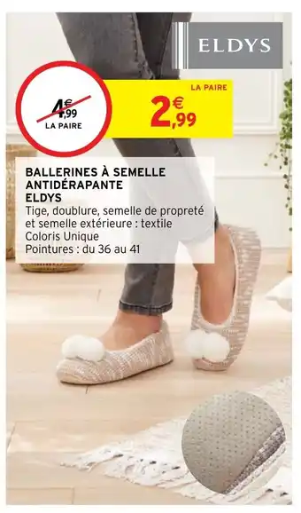 Ballerines A Semelle Antidérapanre Eldys
