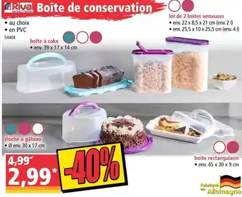 Norma Boîte de conservation offre