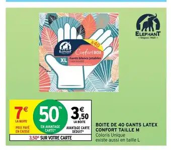 Boite De 40 Gants Latex Confort Taille M