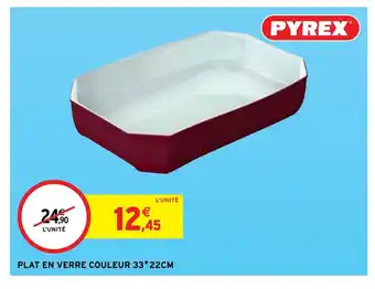 Intermarché Plat En Verre Couleur 33* 22cm offre