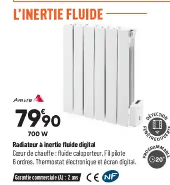 Bricorama Radiateur a Inertie Fluide Digital offre